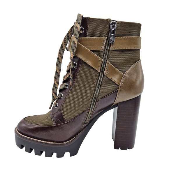 Antonio Melani Women's Booties Platform Ankle Boots Size 6 M Green Olive (701) - Picture 2 of 11